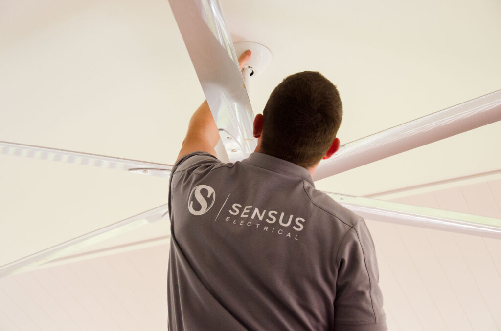 Electrician and Ceiling Fan